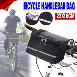 Bicycle Bags: Waterproof Bicycle Handlebar Bag with Touchscreen Phone Pocket and Reflective Strip