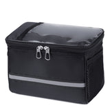 Bicycle Bags: Waterproof Bicycle Handlebar Bag with Touchscreen Phone Pocket and Reflective Strip
