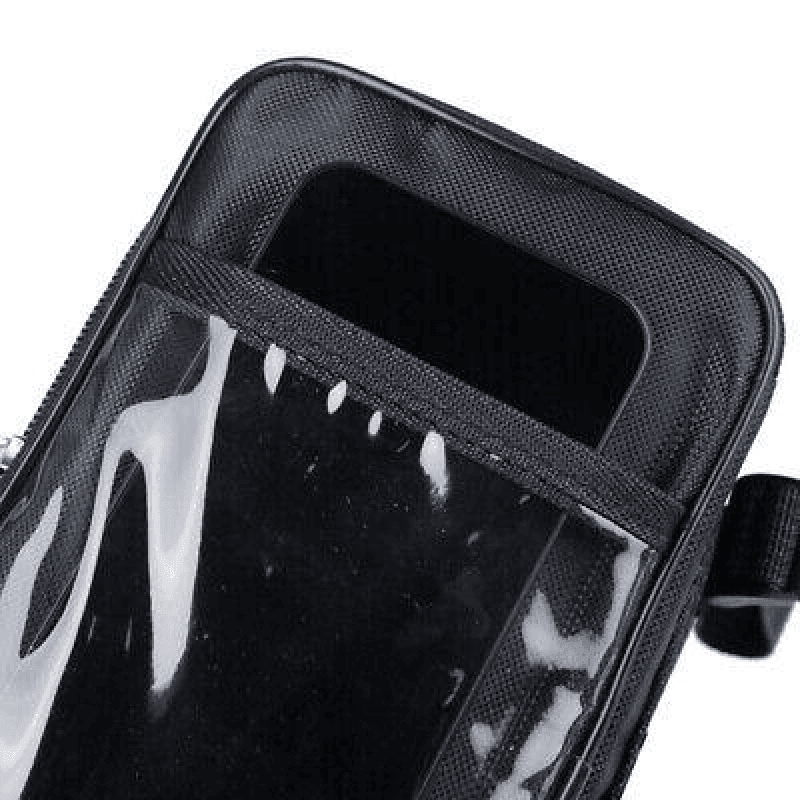 Bicycle Bags: Waterproof Bicycle Handlebar Bag with Touchscreen Phone Pocket and Reflective Strip
