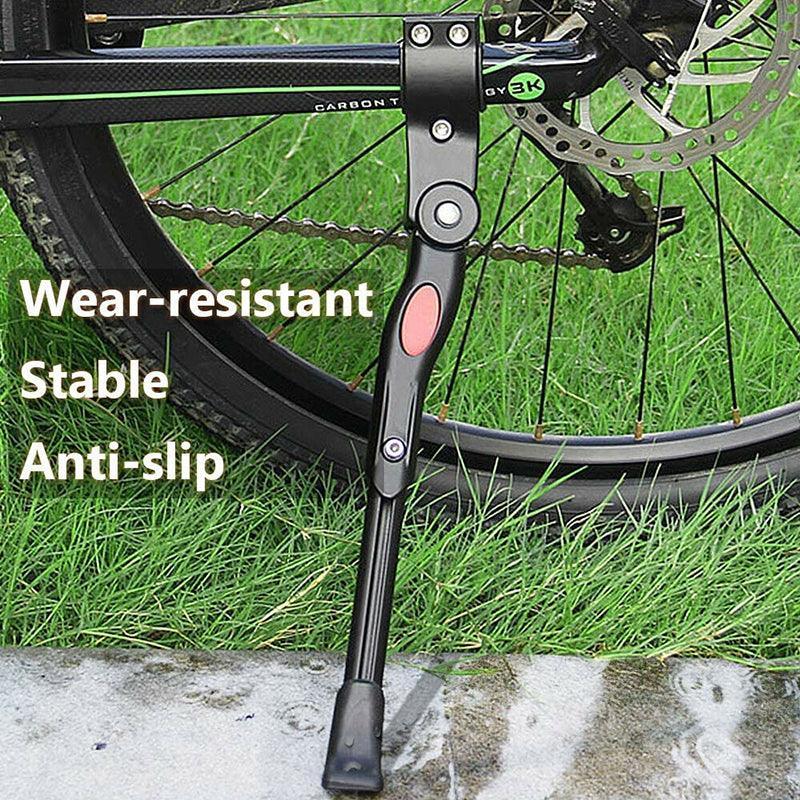Bicycle Parts: Rear Adjustable Kickstand for Mountain Bicycle Road Bike Parking Support Leg - Black