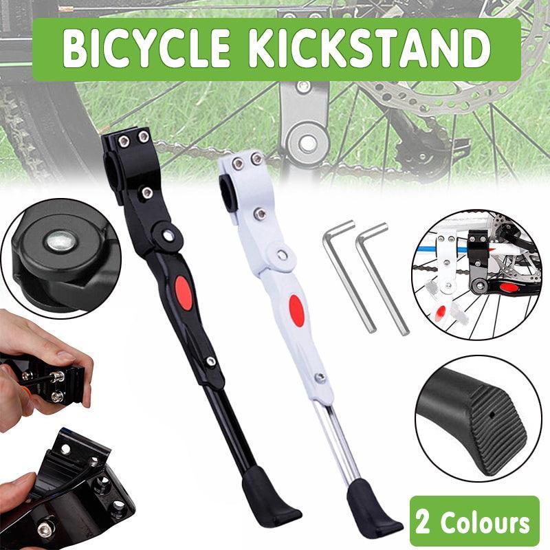 Bicycle Parts: Rear Adjustable Kickstand for Mountain Bicycle Road Bike Parking Support Leg - White