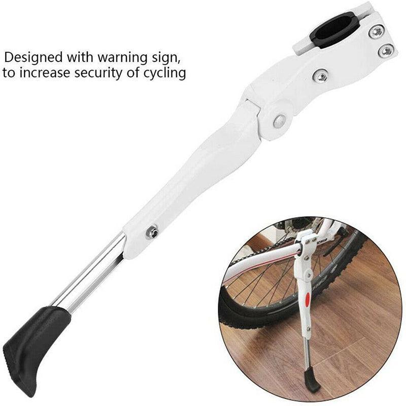 Bicycle Parts: Rear Adjustable Kickstand for Mountain Bicycle Road Bike Parking Support Leg - White