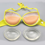 Nursing & Feeding: Triangle Push-Up Silicone Bra Inserts Breasts Pad Bikini Bra Cleavage Enhancers - Beige-Big