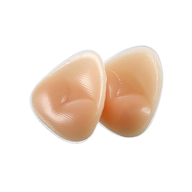 Nursing & Feeding: Triangle Push-Up Silicone Bra Inserts Breasts Pad Bikini Bra Cleavage Enhancers - Beige-Small
