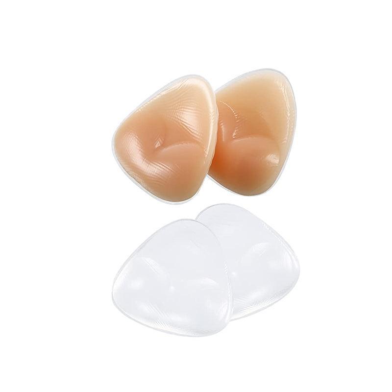 Nursing & Feeding: Triangle Push-Up Silicone Bra Inserts Breasts Pad Bikini Bra Cleavage Enhancers - Transparent-Small