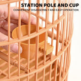Bird Cages & Stands: Luxury Portable Bird Cage Round Design Travel Pet Carrier for Small Birds