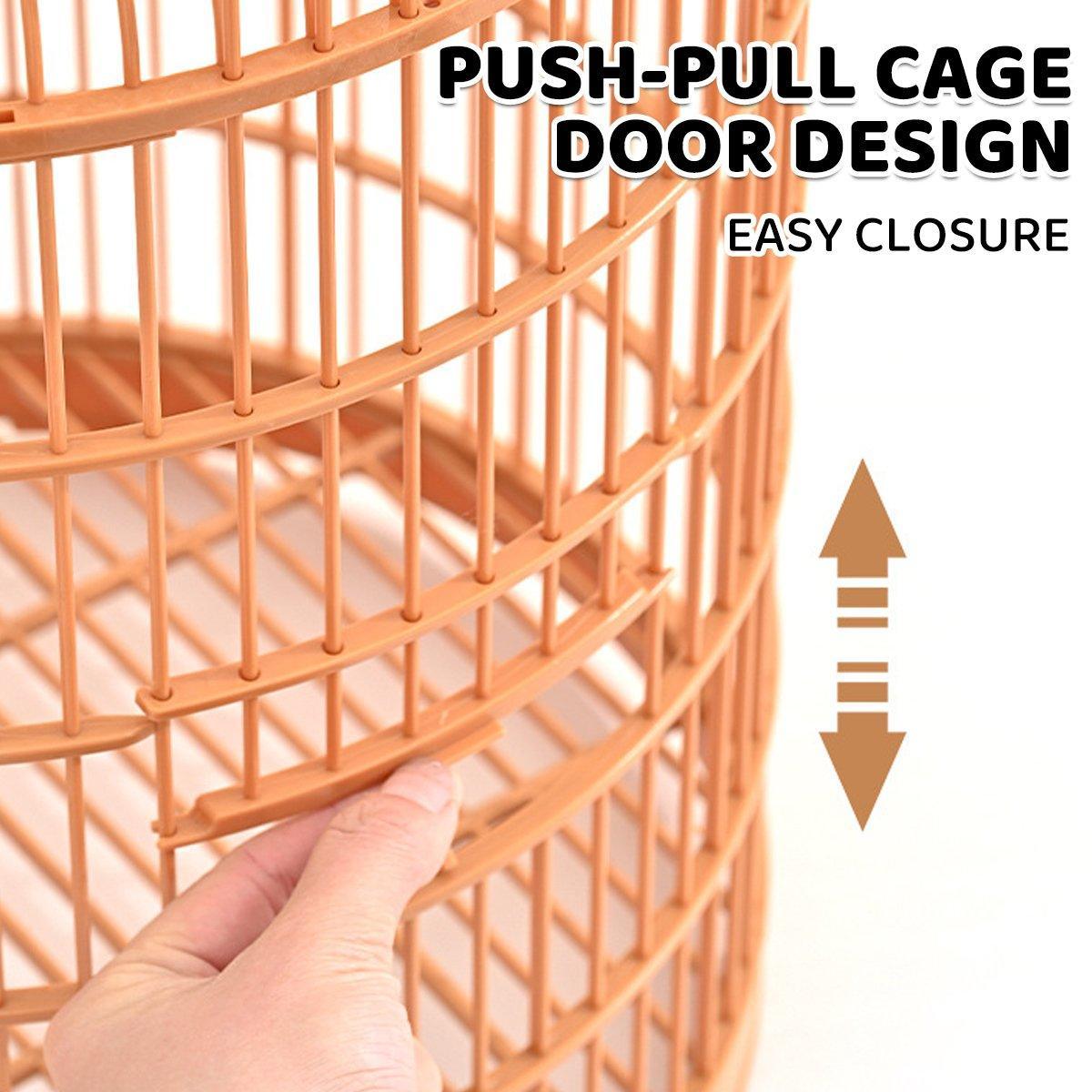 Bird Cages & Stands: Luxury Portable Bird Cage Round Design Travel Pet Carrier for Small Birds