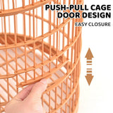 Bird Cages & Stands: Luxury Portable Bird Cage Round Design Travel Pet Carrier for Small Birds