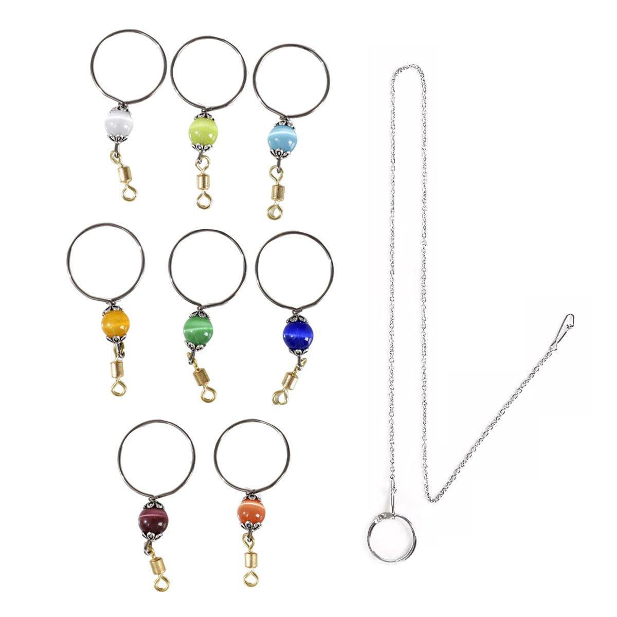 Coop & Hutch Accessories: Parrot Neck Collar Stainless Steel Bird Chain Training Adjustable Bird Leash - M-Diameter 1.9cm