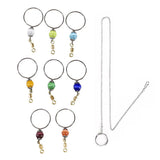 Coop & Hutch Accessories: Parrot Neck Collar Stainless Steel Bird Chain Training Adjustable Bird Leash - M-Diameter 1.9cm