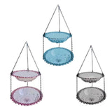 Bird Cage Accessories: Outdoor Hanging Bird Feeder Bath Garden Patio Decoration for Attracting Birds - Grey
