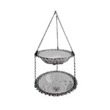 Bird Cage Accessories: Outdoor Hanging Bird Feeder Bath Garden Patio Decoration for Attracting Birds - Grey