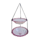 Bird Cage Accessories: Outdoor Hanging Bird Feeder Bath Garden Patio Decoration for Attracting Birds - Purple