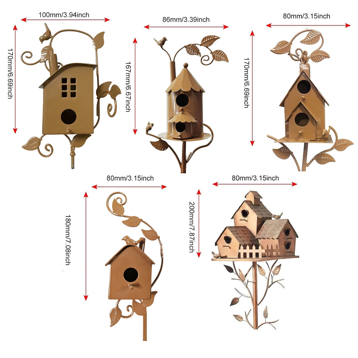 Bird Cages & Stands: Birdhouse Garden Stakes Outdoor Yard Ornaments for Lawn and Garden Decoration - A