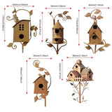 Bird Cages & Stands: Birdhouse Garden Stakes Outdoor Yard Ornaments for Lawn and Garden Decoration - D