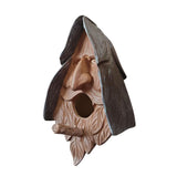 Bird Cages & Stands: Human Face Birdhouse Resin Garden Ornament Outdoor Bird Nest Decor Statue