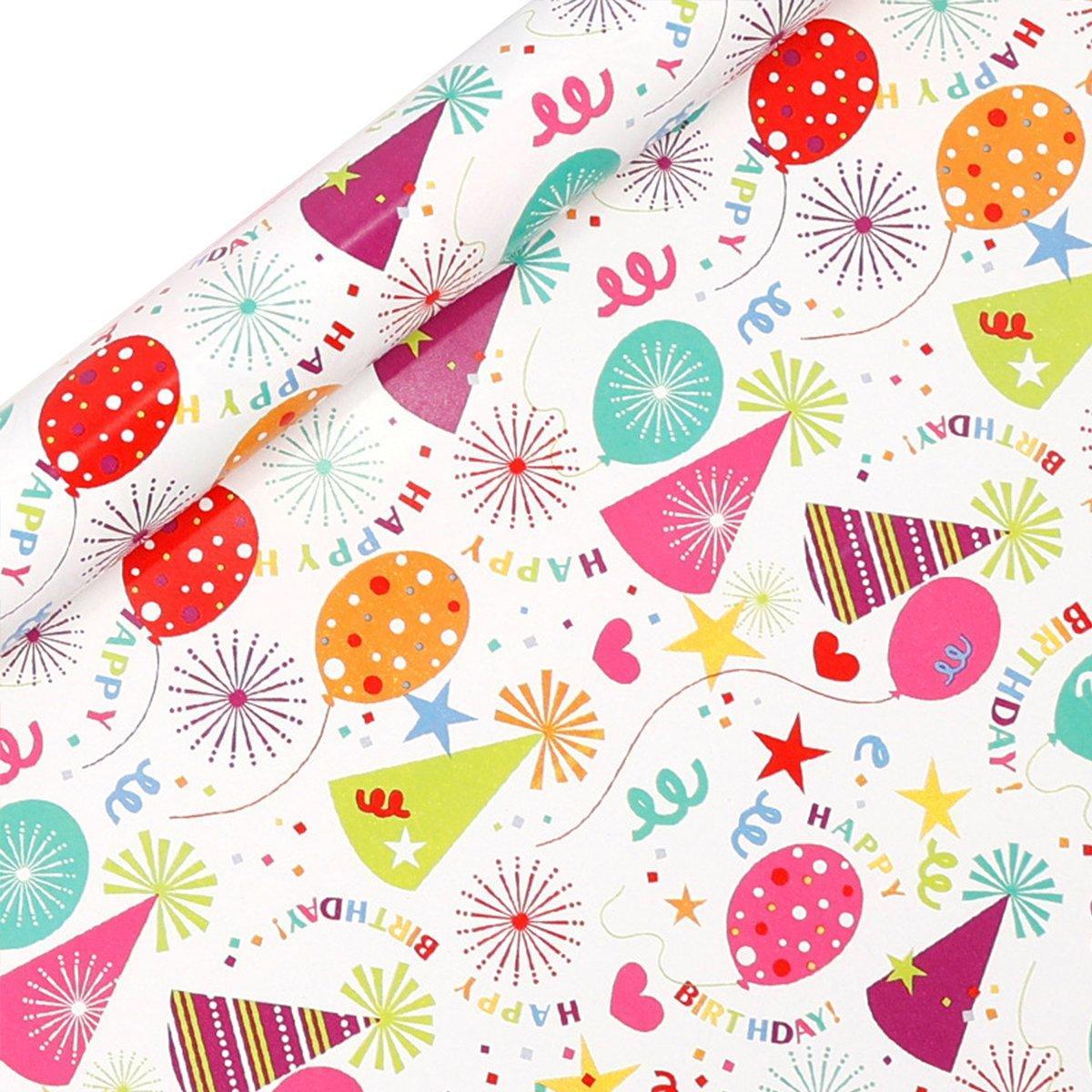 Gift Bags: 3 Pack Colorful Celebration with Premium Present Wrapping Paper - CSQQ