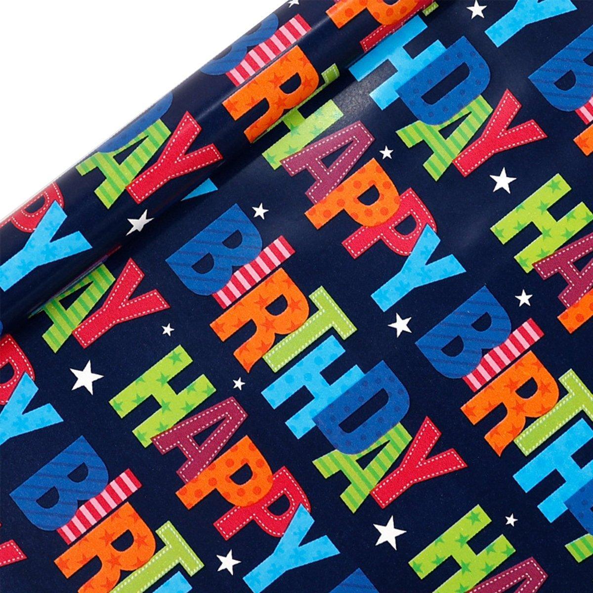 Gift Bags: 3 Pack Colorful Celebration with Premium Present Wrapping Paper - QQLW
