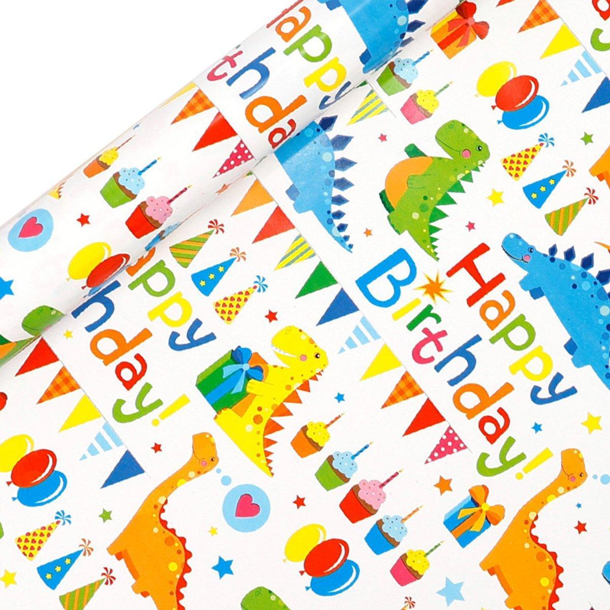 Gift Bags: 3 Pack Colorful Celebration with Premium Present Wrapping Paper - QQLW