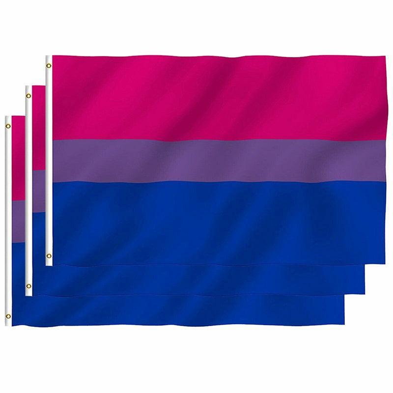 Outdoor Decorations & Lights: Bisexual Large Flag 150X90Cm Bi Sexual Pride Lgbt Lesbian Gay Rainbow Mardi Gras