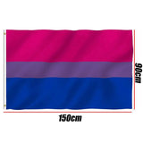 Outdoor Decorations & Lights: Bisexual Large Flag 150X90Cm Bi Sexual Pride Lgbt Lesbian Gay Rainbow Mardi Gras