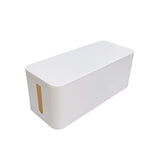 Bathroom Cabinets, Cupboards & Storage: Large Cable Wire Storage Box Case Cord Management Socket Tidy Organizer with Lid - Black S