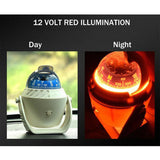 1Pc Boat Compass with Built In Light White 65mm Pivoting Card for Marine Use