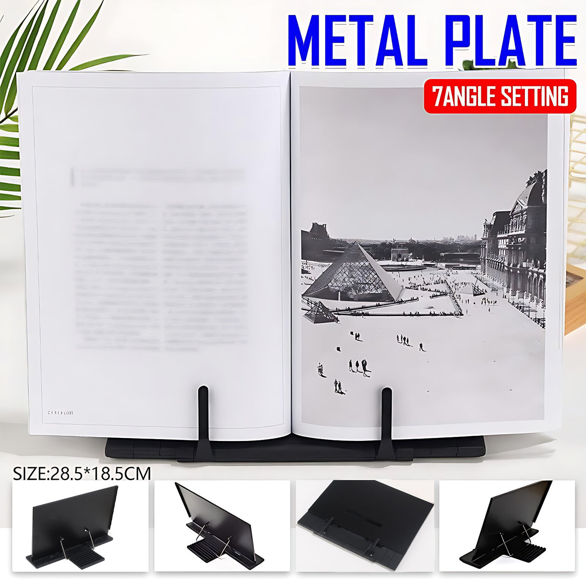 Bookcases & Shelves: Portable Steel Book Stand Reading Desk Holder Tilt Adjustment Holder Bookstand