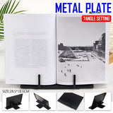 Bookcases & Shelves: Portable Steel Book Stand Reading Desk Holder Tilt Adjustment Holder Bookstand