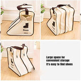 Shoe Storage: 4PCS Beige Travel Shoe Bag Home Boot Storage Visual Dustproof Long Short Covers