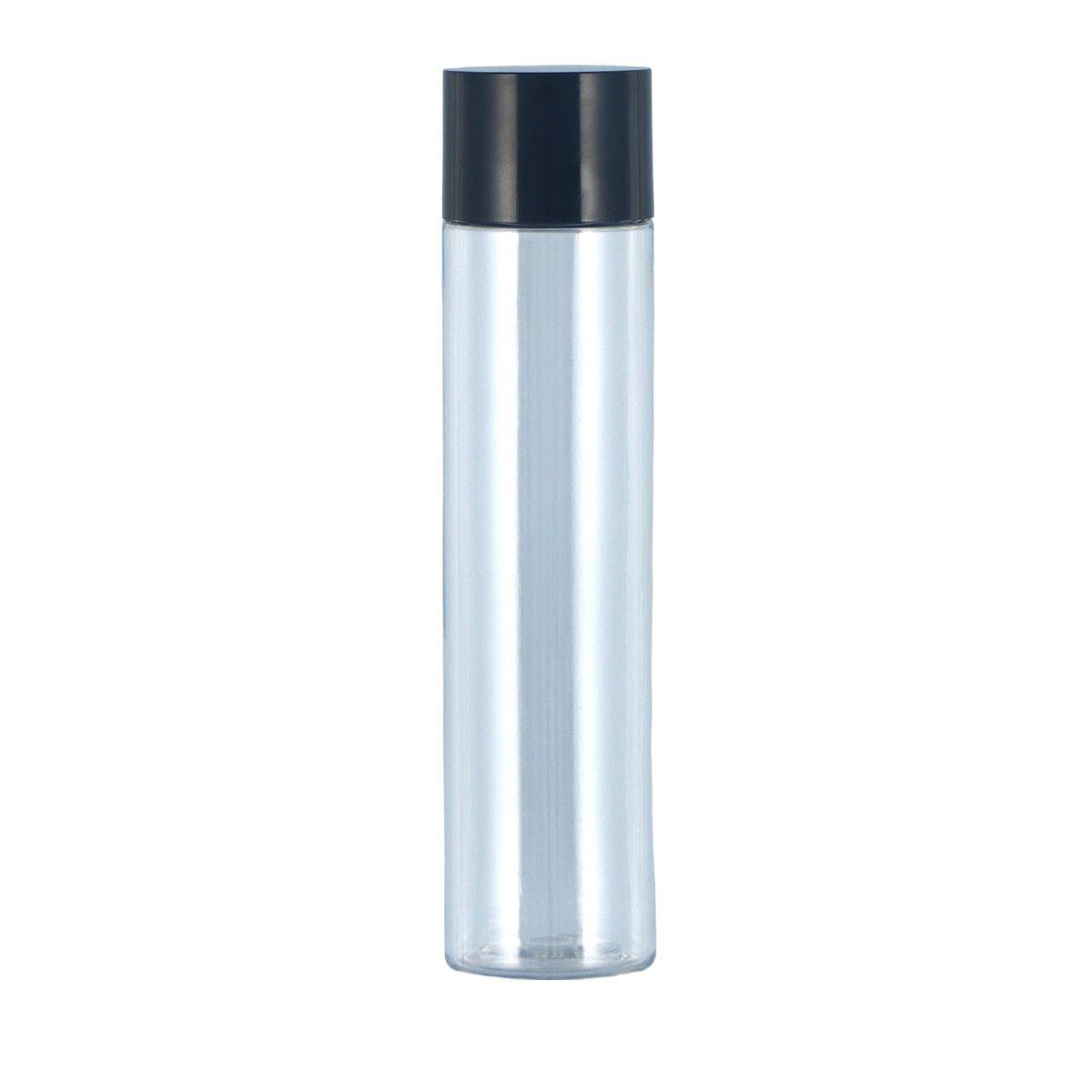 Cosmetic & Toiletry Bags: 50/100/150ml Plastic Toner Lotion Bottles Refillable Travel Cosmetic Containers - Black Lid + White Bottle - 150ml