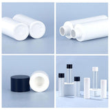 Cosmetic & Toiletry Bags: 50/100/150ml Plastic Toner Lotion Bottles Refillable Travel Cosmetic Containers - White Lid + White Bottle - 50ml