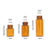 Cosmetic & Toiletry Bags: 5pcs 2ml-5ml Amber Glass Orifice Reducer Bottles Sample Vial Dram Essential Oils - 2ml
