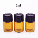 Cosmetic & Toiletry Bags: 5pcs 2ml-5ml Amber Glass Orifice Reducer Bottles Sample Vial Dram Essential Oils - 2ml