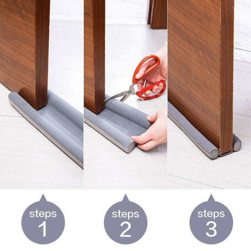 Door Hardware: Door Bottom Seal Draft Stopper Guard Threshold Sealing Strip Wind Dust Protector - Brown