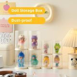 2pcs Clear Acrylic Display Case Transparent Box for Collectibles Dolls Figures - S