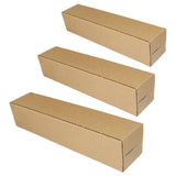 Postage Satchels & Boxes: 50pcs Long Strip Carton Flat Square Durable Shipping Boxes for Packaging Storage - 10cm x 10cm x 42cm