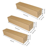 Postage Satchels & Boxes: 50pcs Long Strip Carton Flat Square Durable Shipping Boxes for Packaging Storage - 10cm x 10cm x 42cm