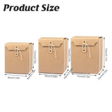 10PCS Kraft Paper Box Corrugated Packaging Box Gift Storage Transport Carton - 8x8x12cm