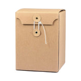 10PCS Kraft Paper Box Corrugated Packaging Box Gift Storage Transport Carton - 8x8x12cm