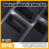 Jewellery Making Kits: 25X Black Kraft Paper Drawer Jewelry Package Necklace Bracelet Gift Package box - 12*12*5-25pcs