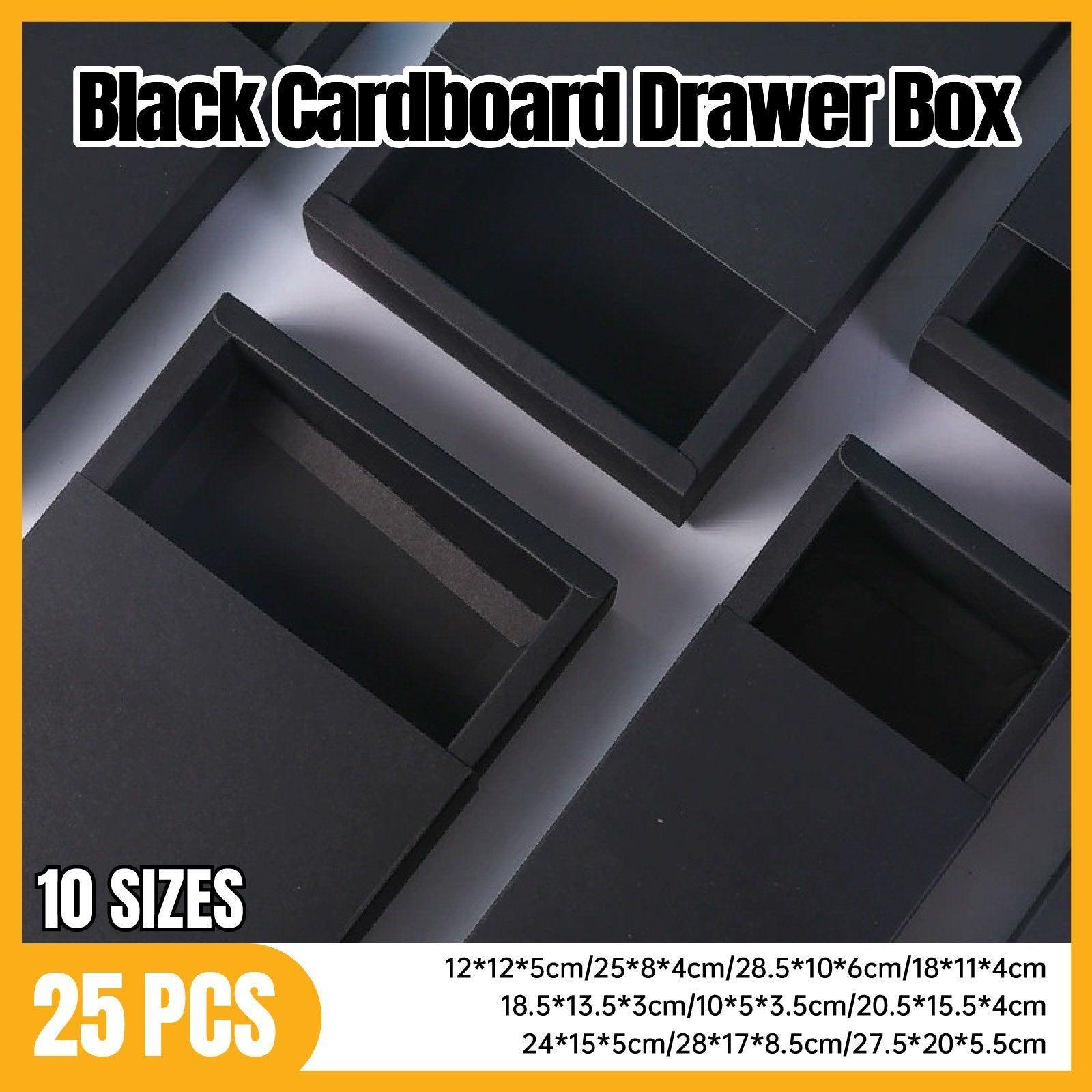 Jewellery Making Kits: 25X Black Kraft Paper Drawer Jewelry Package Necklace Bracelet Gift Package box - 28.5*10*6-25pcs