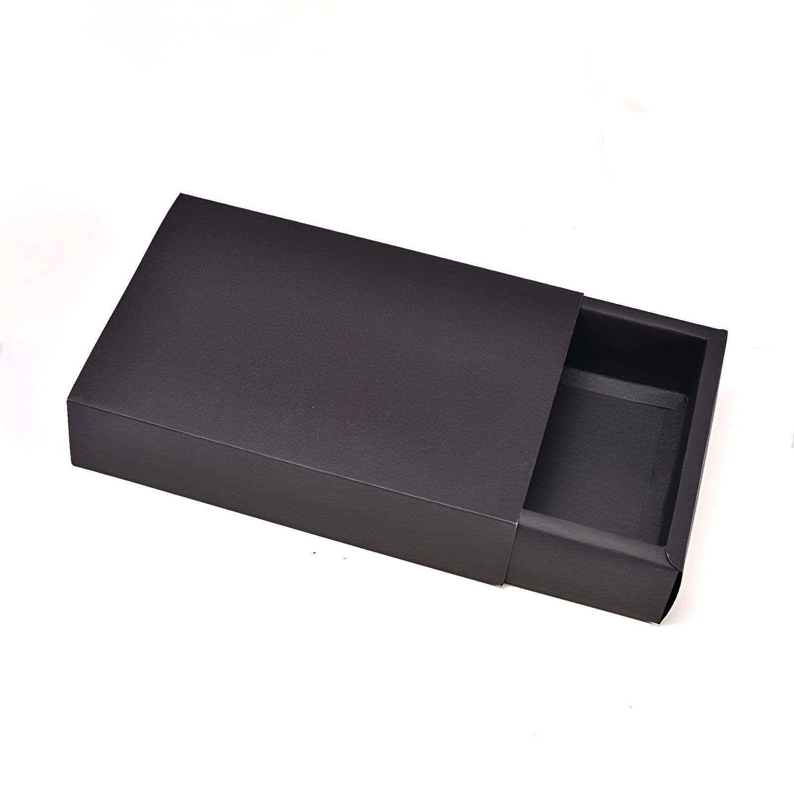 Jewellery Making Kits: 25X Black Kraft Paper Drawer Jewelry Package Necklace Bracelet Gift Package box - 28.5*10*6-25pcs
