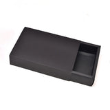 Jewellery Making Kits: 25X Black Kraft Paper Drawer Jewelry Package Necklace Bracelet Gift Package box - 28.5*10*6-25pcs