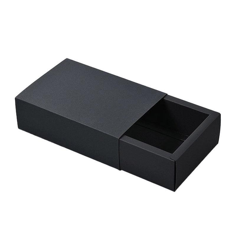 Jewellery Making Kits: 25X Black Kraft Paper Drawer Jewelry Package Necklace Bracelet Gift Package box - 28.5*10*6-25pcs