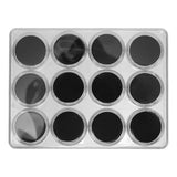 Storage Boxes: Transparent Round Gemstone Display Box Organizer Case with Lid Storage Packaging - Black