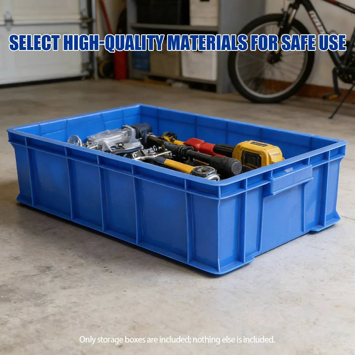 2PCS Rectangular Thickened Plastic Storage Box - Blue