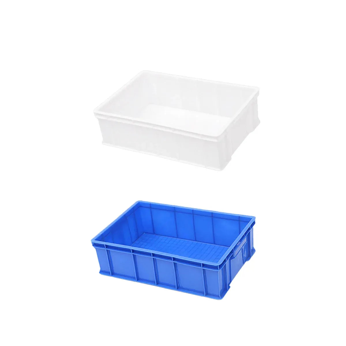 2PCS Rectangular Thickened Plastic Storage Box - White