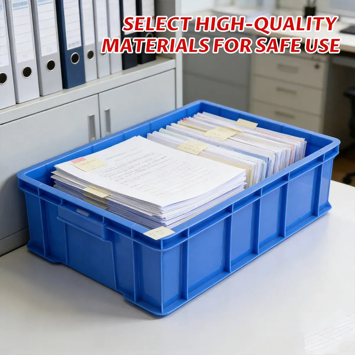 2PCS Rectangular Thickened Plastic Storage Box - White