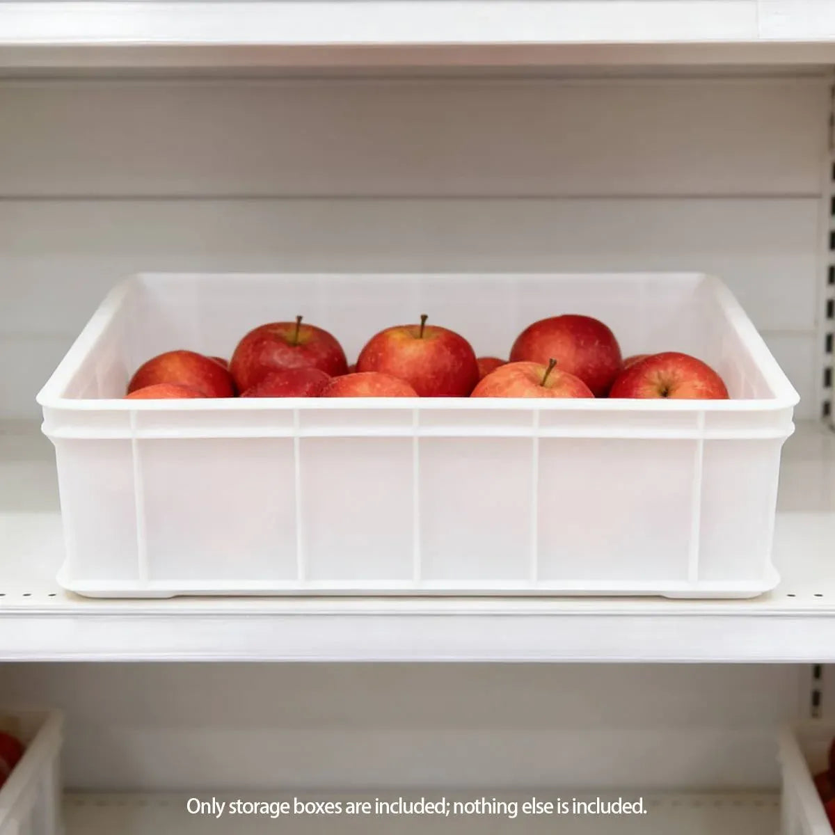 2PCS Rectangular Thickened Plastic Storage Box - White